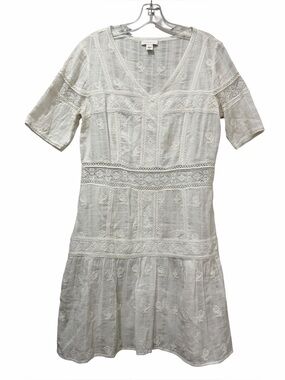 Hoss Intropia Women's Small Off White Lace Dress EU 40 B5